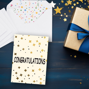 Luxury Gold Foil <strong>Graduation</strong> Greeting Gift Cards 24 Pieces / Deck Wholesale <strong>Graduation</strong> <strong>Invitation</strong> Thank You Cards with Envelopes - Product Image 5