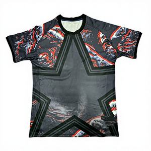 2627 Edisi Khusus Setelan Sepak Bola Poliester Bernapas dengan Lengan Pendek Desain Cetak untuk Musim Panas - Product Image 1