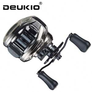 Moulinet de pêche baitcasting haute qualité DC2000 7.0:1 en fibre de carbone et nylon, pour eau salée, manivelle gauche, 3+1 roulements, pour rivière et lac - Product Image 4