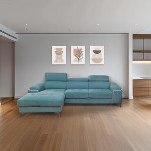 SALA DE ESTAR EROS CON SILLÓN LARGO A LA IZQUIERDA EN TELA TUCHESE - Product Image 1