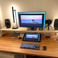 Présentoir de bureau ergonomique en bois pour PC TV et écran avec stockage et application salle à manger/hôtel