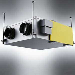 Unidad de Ventilación con Recuperación de Calor (HRV/ERV/MVHR) Fija en el Techo para Villas, Apartamentos y Oficinas, Flexible para Baños - Product Image 1