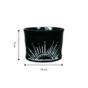 Pot de fleurs décoratif d'intérieur pour salon, support de verdure élégant noir pour table de bureau - Product Image 2