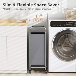 <span class=keywords><strong>Panier</strong></span> à <span class=keywords><strong>linge</strong></span> en acier avec roues verrouillables trieur chariot et séparateur pour <span class=keywords><strong>panier</strong></span> à <span class=keywords><strong>linge</strong></span> sale diviseur - Product Image 4