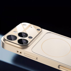 Fundas de teléfono móvil de vidrio esmerilado magnético de color original para iPhone 17air 16 15 14 Pro Max funda protectora de lente trasera a prueba de golpes - Product Image 5