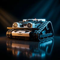 Robot tondeuse à chenilles télécommandé pour désherbage efficace et coupe de hauteur réglable