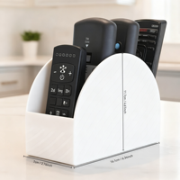 Organisateur de télécommandes en plastique à 4 compartiments compatible TV/DVR/boîtier de câble, plateau de bureau peu encombrant, couleur personnalisable