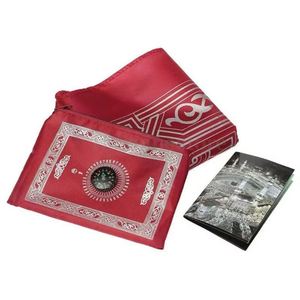 Tapis de prière portable de poche avec logo personnalisé, boussole, tapis de prière islamique musulman pliable, imperméable, cadeaux de l'Aïd - Product Image 3