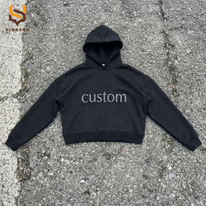 Conjunto Deportivo Personalizado con Bordado, Estilo Hip Hop, Holgado, de Algodón Grueso, Pantalones Deportivos y Sudadera con Capucha para Hombre - Product Image 4