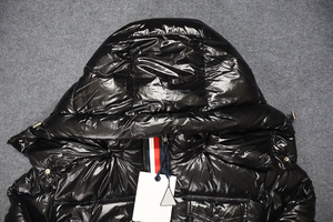 Áo khoác phao nam NFC Luxury Winter Jack, áo khoác phao bóng mượt, áo khoác phao cỡ lớn, áo khoác có mũ trùm đầu màu đen dành cho nam - Product Image 2