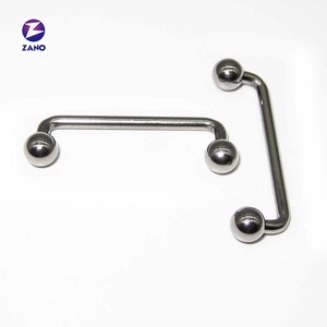 Barbell en titane G23 plaqué or, style vintage, pour piercing corporel, idéal pour fiançailles, fêtes et mariages, surface plate, très poli, calibre 16 - Product Image 3