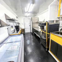 Remorque à glaces entièrement équipée de 13 pieds, chariot mobile de vente de glaces avec vitrine congélateur à vendre