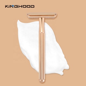 Maquinilla de afeitar de seguridad, respetuoso con el medio ambiente, hoja de doble filo, mango de latón, cero residuos, de Metal - Product Image 2