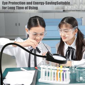 Loupe avec lumière et pince, lampe de bureau LED, loupe de table éclairée mains libres pour l'artisanat, la peinture et la couture. - Product Image 6