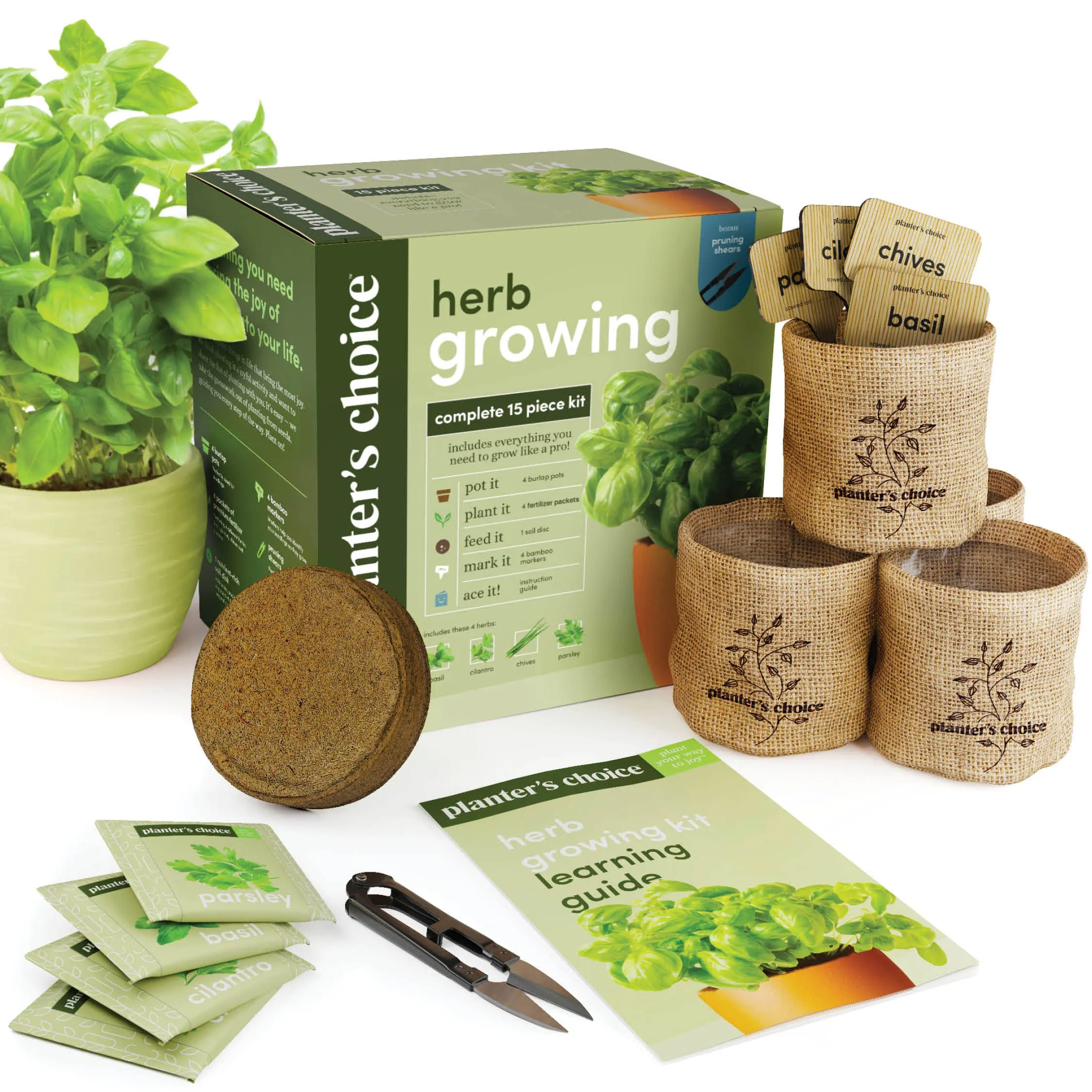 100% bio maison herbe croissance jardinage cuisine cadeaux jardinier intérieur herbe jardin Kit d'herbe Kit pour les femmes