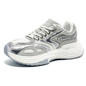 Chaussures décontractées rétro style Hong Kong pour hommes et femmes, baskets de sport multicolores à semelle épaisse, tendance, pour couple - Product Image 1