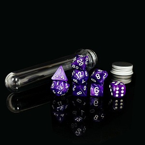 HS Acrylic ngọc trai xúc xắc Bộ 8pcs polyhedral pips cho DND & RPG đa-màu Board trò chơi Dungeon con rồng xúc xắc Ống gói - Product Image 2