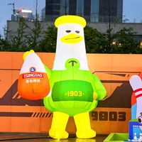 Modèle gonflable géant personnalisé de canard lumineux à LED, certifié CE, résistant à l'eau, pour la publicité en extérieur lors de festivals de bière