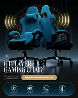 Silla de Juego al por Mayor, Económica, de Tela Transpirable, Giratoria 360°, Reclinable, Ergonómica, para Oficina en Casa, con Reposapiés