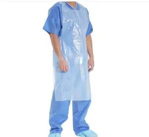 Manufacturer supplier aprons medical pe disposable apron with great price