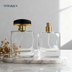 Elegante <span class=keywords><strong>Perfume</strong></span> EDP para <span class=keywords><strong>Mujer</strong></span> en Botella de Vidrio Cuadrada Transparente con Tapa Dorada y Negra, Logotipo Personalizado y Marca Privada - Product Image 6