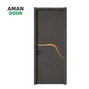 AMAN DOOR内部音響木製ドアラミネートMDFウッドエントリールームドア、アパート、ホテル、病院、学校用