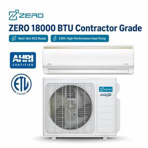 Aire Acondicionado Mini Split <span class=keywords><strong>de</strong></span> Pared ZERO 17seer2 18000 BTU 230V, Bomba <span class=keywords><strong>de</strong></span> Calor R32, Solución HVAC <span class=keywords><strong>de</strong></span> Grado Profesional, AHRI ETL - Product Image 1