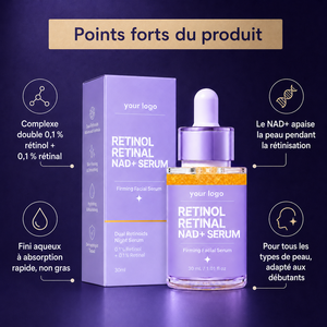Suero de Retinol de Marca Privada para Reafirmar e Hidratar, Antienvejecimiento, Sensación Juvenil, Mejora la Textura Áspera, Absorción Rápida, para Todo Tipo de Piel - Product Image 4