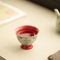 Tasse à thé en porcelaine Dehua à pied haut, tasse individuelle de luxe pour le thé Kung Fu chinois, tasse de dégustation en porcelaine Dehua pour la cérémonie du thé