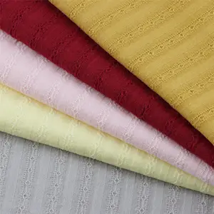 106gsm 145cm Leno Jacquard mẫu vải màu rắn t Áo sơ mi 100% cotton Jacquard dệt vải