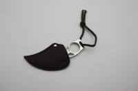 Couteau Karambit portable à anneau de doigt avec étui en cuir et cordon pour les tâches de coupe quotidiennes en extérieur