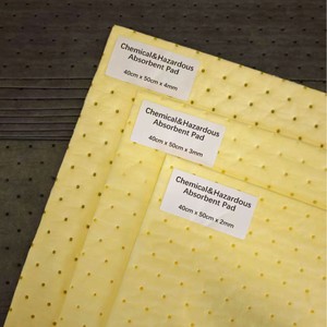 Quickly <strong>Absorb</strong> Industrial Safety Yellow <strong>PP</strong> Chemical <strong>Hazmat</strong> <strong>Absorbent</strong> <strong>Pad</strong> For Acid Base Solvents Spills - Product Image 1
