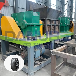 Professional Waste Tire Double Shaft Shredder Machine Rubber Garbage Crushing Machine for sale - Product Image 1