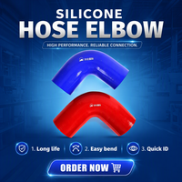 Tuyau flexible en silicone courbé à 90 degrés de 1 7/8'' pour applications automobiles et camionnettes
