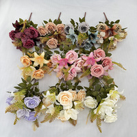 Bouquet de pivoines artificielles YL, cadeaux de mariage, décoration intérieure, salon, style européen, soie, luxe léger, simulées, faites à la main