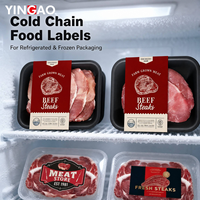 Etiquetas de Vinilo Personalizadas Resistentes a Bajas Temperaturas para Empaques de Alimentos Congelados, Etiquetas Impermeables para Cadena de Frío, Etiqueta Personalizada Yingao