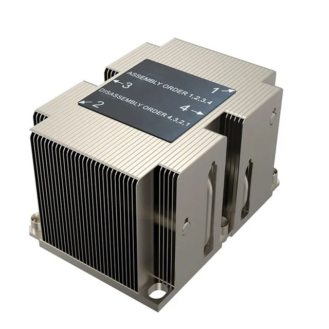 Aluminum 4 Heat Pipe LGA 3647 2u Active Cpu Cooler Radiator Heatsink Heat Sink with 4pin Pwm Fan for Server