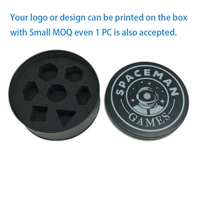 Gobelet de jeu de dés en métal personnalisé avec logo imprimé UV, forme ronde pour le rangement - MOQ faible
