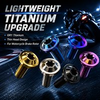 Vis de disque de frein à tête fine en titane GR1 M6x15 M6x20 M8x20 M8x25 Multi Drive pour moto OEM