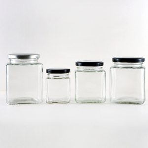 High Quality Food Storage Containers <strong>Square</strong> Glass <strong>Jar</strong> With Airtight Lids Glass <strong>Mason</strong> <strong>Jar</strong> for Honey Jam - Product Image 6