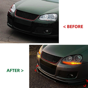 Auto-Body-Kits aus Glänzend Schwarzem ABS-Kunststoff Frontstoßstangenlippe Frontspoiler für <span class=keywords><strong>VW</strong></span> Golf <span class=keywords><strong>MK5</strong></span> GTI Jetta <span class=keywords><strong>MK5</strong></span> GLI - Product Image 2