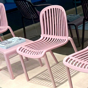 MULTI COLOR Plastic Restaurant <b>Chair</b> Slatted <b>Dining</b> Side <b>Chair</b> <b>Stackable</b> Cafe Seating for Hotel Cafe Restaurant OUT DOOR - Product Image 1