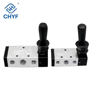 공압 제어 밸브 4H230C-08 수동 밸브 4H230E P 3 위치 5 방향 핸드 레버 밸브 - Product Image 4