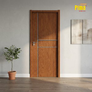 Pima Waterproof Melamine Board Modern Design Interior Wooden Door Slab with <b>Frame</b> 3-Year Warranty for Hotel Residential Projects - Product Image 5