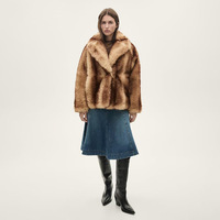 Veste Courte en Fausse Fourrure pour Femmes Grande Taille, Chaude pour l'Automne et l'Hiver, avec Col Revers, Vente en Gros