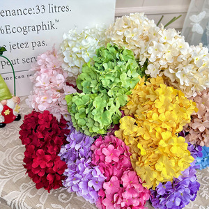 <b>Artificial</b> <b>Hydrangea</b> Flowers 5 Heads Silk Flower Wedding Decoration Outdoor Home Decor Handmade Injection Molding - Product Image 1