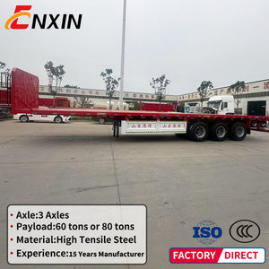 Semi-remorques à plateau pour conteneurs <span class=keywords><strong>de</strong></span> 20 et 40 pieds à 3 essieux à vendre - Product Image 1