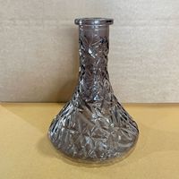 Base de chicha en verre premium, type russe, pour vase à chicha, modèle Triangle Caesar, gris
