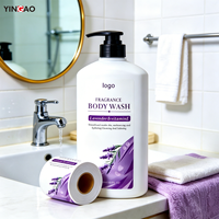 Bouteille de shampoing yingao, étiquettes personnalisées en vinyle adhésif imperméable, autocollants de logo de marque en rouleaux, autocollants de logo personnalisés pour étiquettes d'emballage
