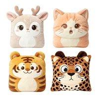 Shengye, fabricant fiable, usine OEM ODM, coussin en peluche personnalisé de haute qualité, confortable, sur le thème des animaux mignons, tigre, chat, léopard, cerf